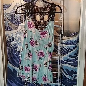 Midnight Hour Skull Floral Tank